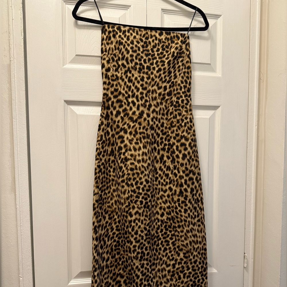 Zara Animal Print Maxi Skirt - Brown